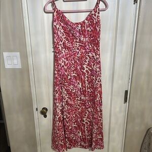 Leopard Print Pink Slip Dress